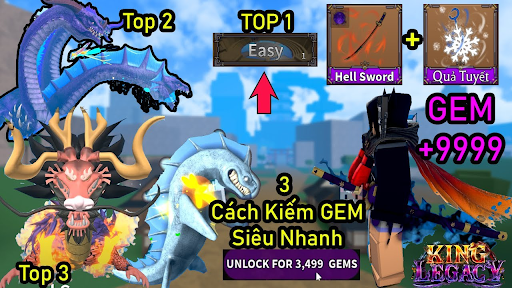 Tổng hợp các cách kiếm Gem trong King Legacy