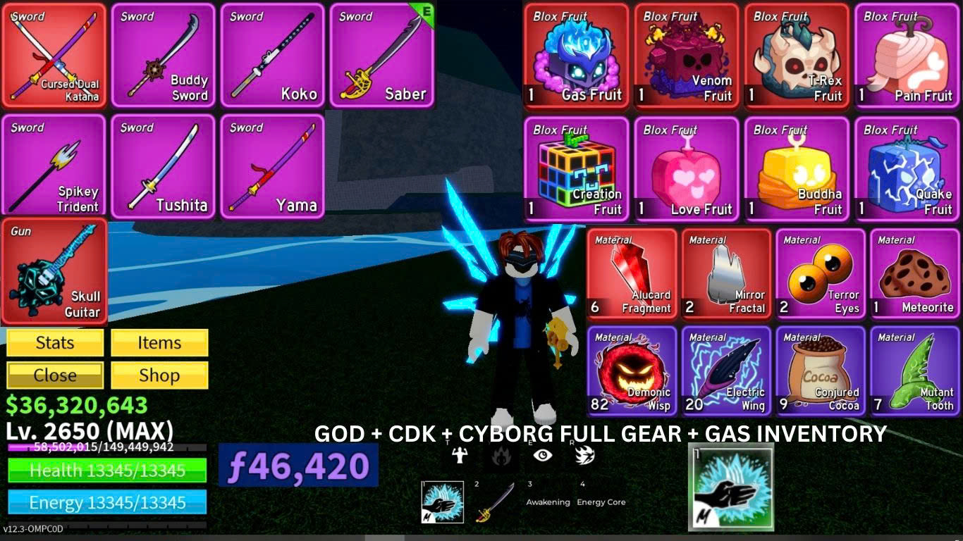 GOD + CDK + CYBORG FULL GEAR + GAS INVENTORY