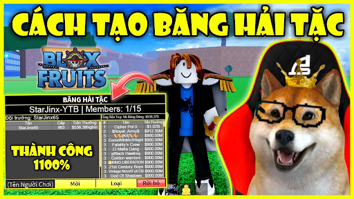 Cách tạo băng hải tặc trong blox fruit chi tiết