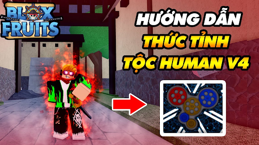 Cách thức tỉnh tộc human v4 trong Blox Fruit